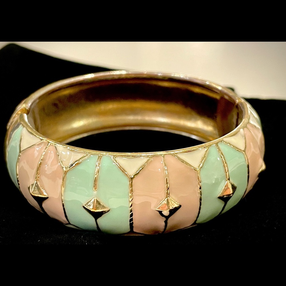 Pastel Pink & Seafoam Green Bangle Bracelet